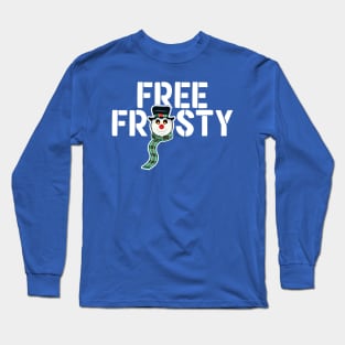 Free Frosty Snoman Head Long Sleeve T-Shirt